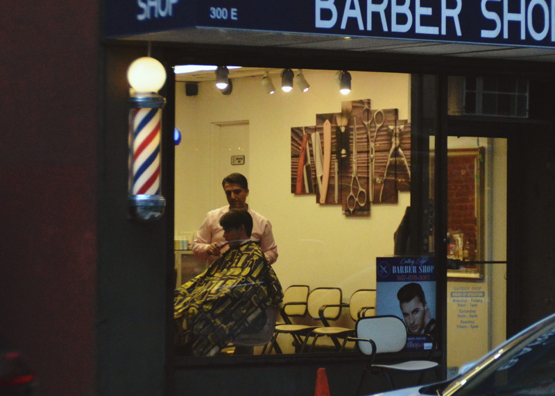 building exterior, boutique, barber, three quarter length, casual clothing, clothing, architecture, shop, nyc, standing, adventure, one person, dance, robe