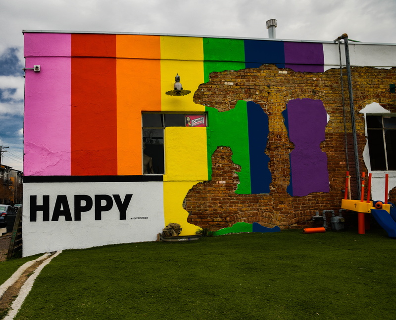 bunker, outdoors, ruins, overcoat, building, day, nature, multi colored, 5K, painting, mural, coat, couch, clothing, denver, grass, tire, art and craft