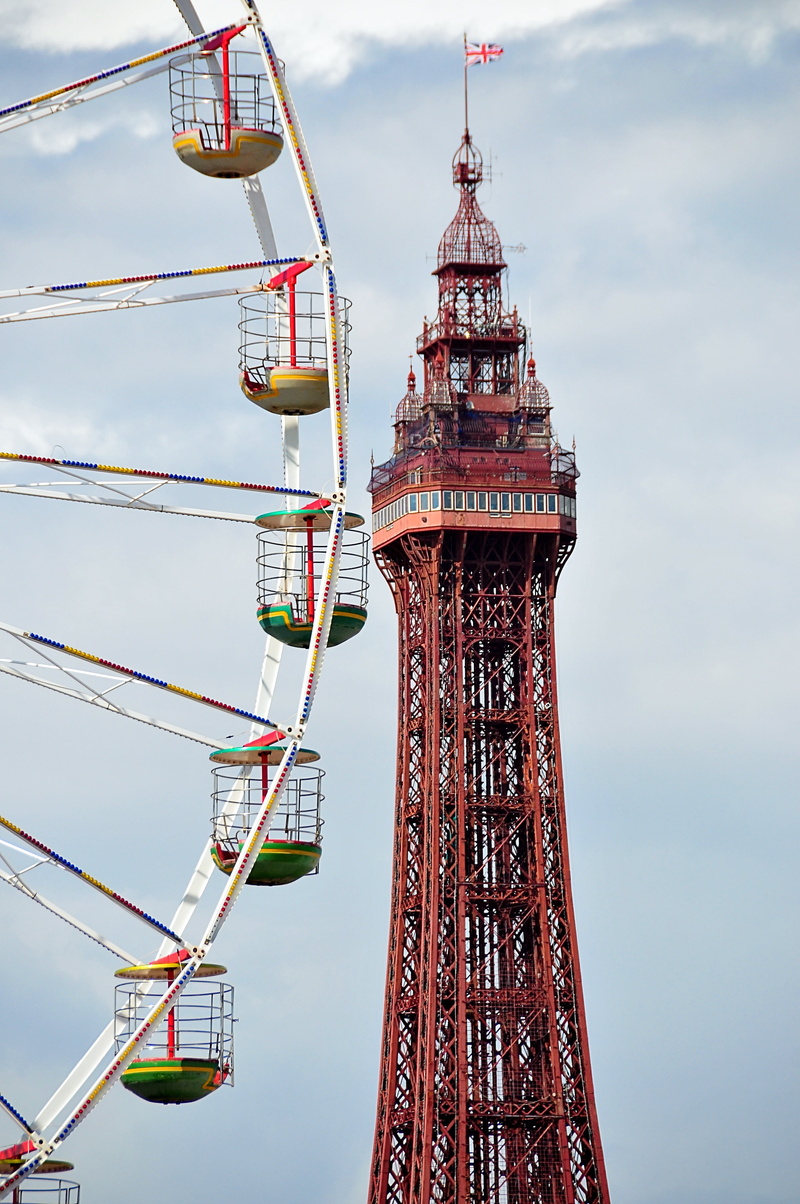 metal, nature, beach, cloud - sky, sky, multicolored, outdoors, amusement, arts culture and entertainment, building, red, city, low angle view, ferris wheel