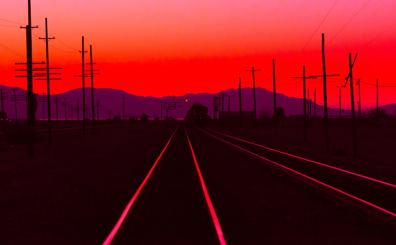 sky, cable, the way forward, outdoors, Tracks, power supply, track, mode of transportation, dusk, Sunset, silhouette, rail transportation, transportation