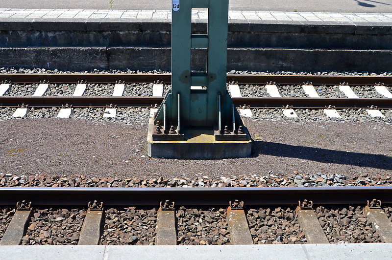 nature, Railway Station, gray, railtracks, iron, railroad station platform, post, transportation, two, cable, connection, outdoors, railroad track, railway rails