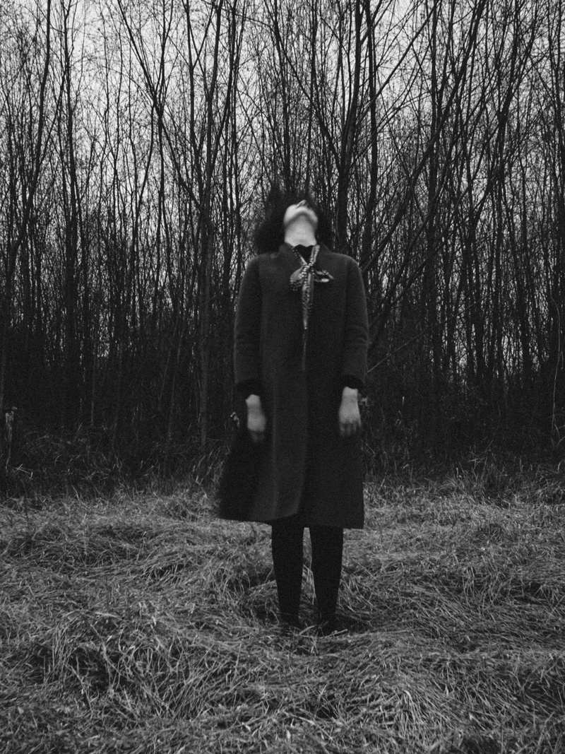 field, overcoat, land, tree, plant, fashion, ground, trench coat, day, standing, ditch, front view, woodland, photo, tuxedo, nature, outdoors, adult, raincoat