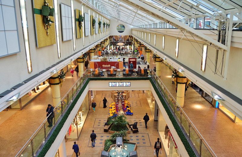 architecture, 5K, group of people, retail, Purchase, large group of people, purchase center, Center, Berlin, city, women, shopping mall, indoors, escalator