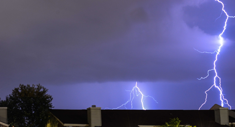 storm, rain, aggression, dark, bluegrass, power in nature, Kentucky, blue, clouds, 5K, cloud - sky, night, power, building exterior, sign, no people, electricity