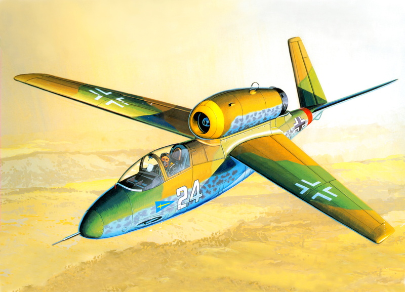 the experimental version, He.162D, fighter, jet, 5K, Heinkel He 162