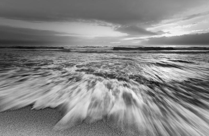 wide angle, outdoors, water, photography, sunset, nature, sky, wave, seashore, grayscale, seascape, fine art photography, 70D, Breath, monochrome, photographer