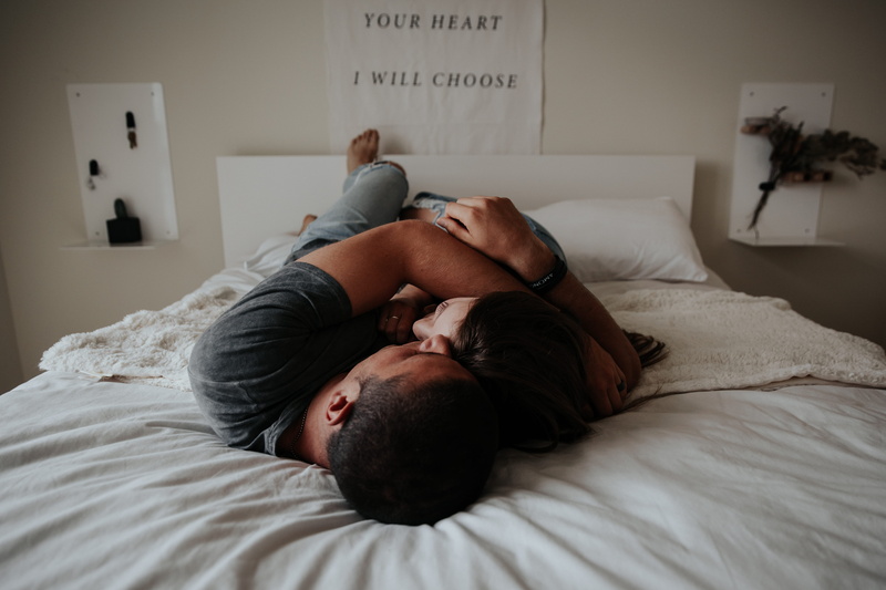 together, 4K, heart, celebrate, lying on back, lying down, home interior, hugging, bedroom, cozy, bed, relaxation, interior, honeymoon, wedding, adult