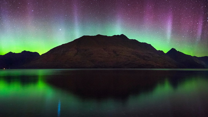 Southern, tranquility, environment, k, beauty in nature, aurora polaris, water, mountain range, mountain, Cecil, star - space, reflection, tranquil scene