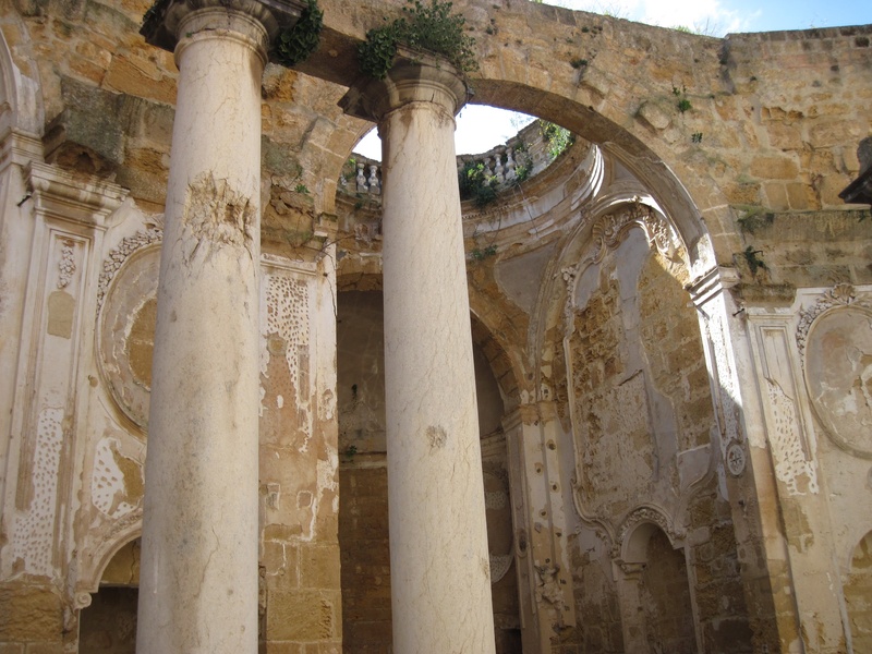 place of worship, ancient, light, memory, ruin, outdoors, church, ancient civilization, 2K, architecture, stones, low angle view, look in the sky, no people