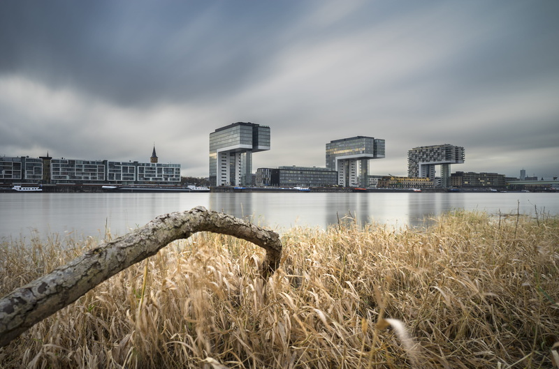 no people, wood, building, office building exterior, skyscraper, dawn, modern, 5K, cityscape, travel, daylight, grass, kranhaus, bare, long exposure, building exterior