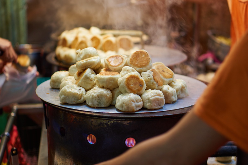 street food, meal, person, close-up, preparing food, sweets, cuisine, food, hand, taiwan, market stall, dessert, food and drink, dumpling, market, kitchen utensil