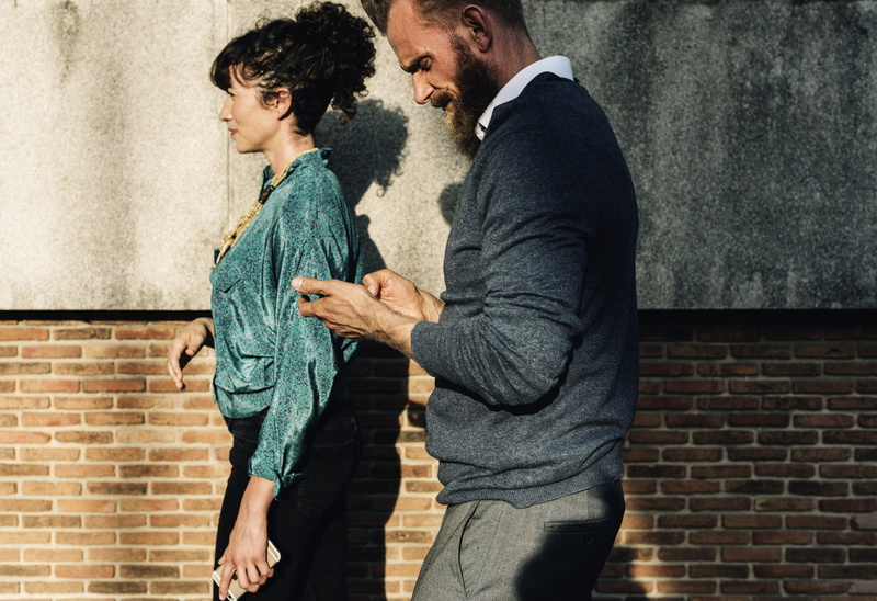 city, near, mature men, young men, couple - relationship, love, beard, street, woman, business, people, men, positive emotion, young adult, wall, commuter