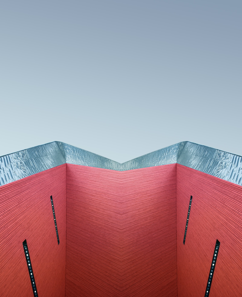 minimalporn, triangle, paper, minimal, architecture, architectural, red, roof, geometric, symmetry, urban, city, sharp, no People, architectureporn, creative