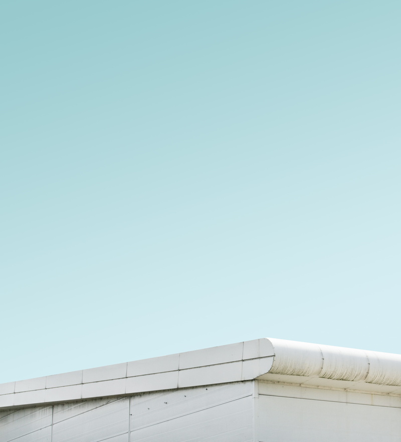 clear, minimalism, architecture, white, house, 2K, architectural, blue, sky, low angle view, industry, city, photography, clear sky, outdoors, directly below