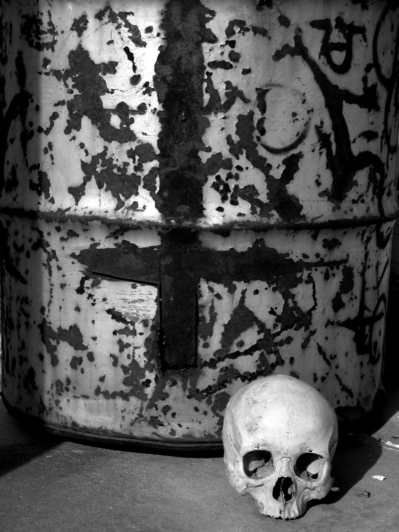 inverted cross, spooky, people, the past, body part, human, horror, skeleton, human bone, human skeleton, close-up, architecture, black and white, bandw