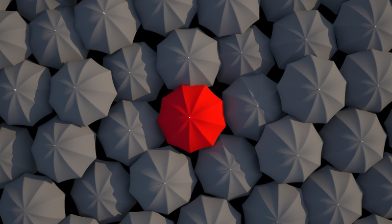 red, lot, grey, black, umbrellas, umbrella, 2K