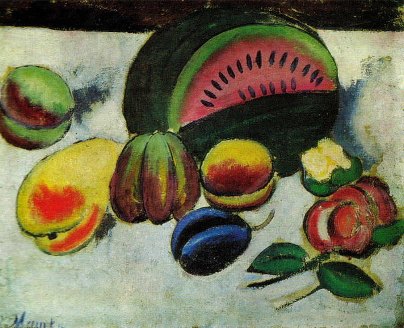 1080P, pear, ILYA IVANOVICH MASHKOV, peach, watermelon, fruit, Tashkent, Still life
