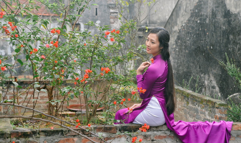 Women, Vietnamese, Spring, Model, Girl, Asian, 1080P, Ao Dai