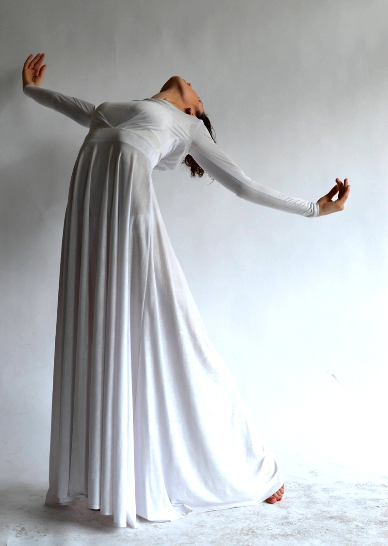 water, white color, standing, young women, human limb, model, 5K, human body part, human arm, woman, white, dance, young adult, motion, outdoors, person