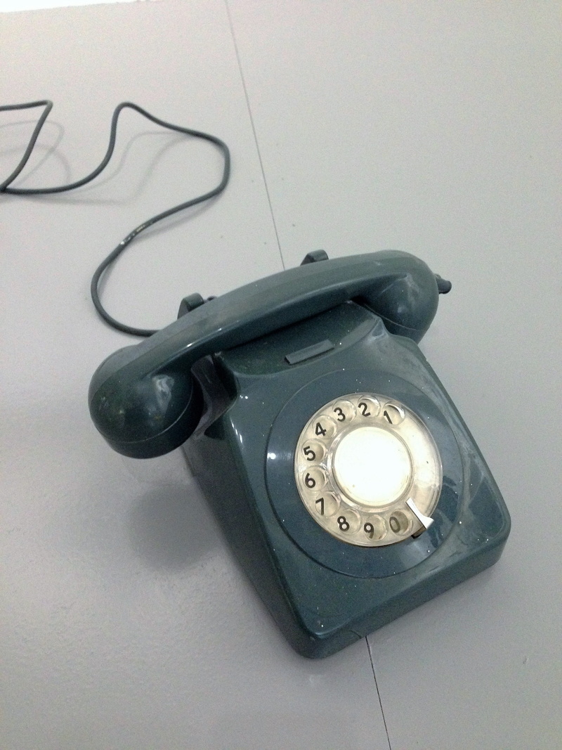 no people, indoors, antique, high angle view, Telephone, Dial, telephone receiver, retro styled, technology, close-up, land line, Phone, green, retro, nostalgia
