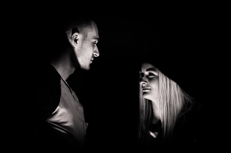 young adult, headshot, exotic, couple - relationship, burlesque, people, two people, model, black background, pose, 4K, anger, young men, emotion, side view
