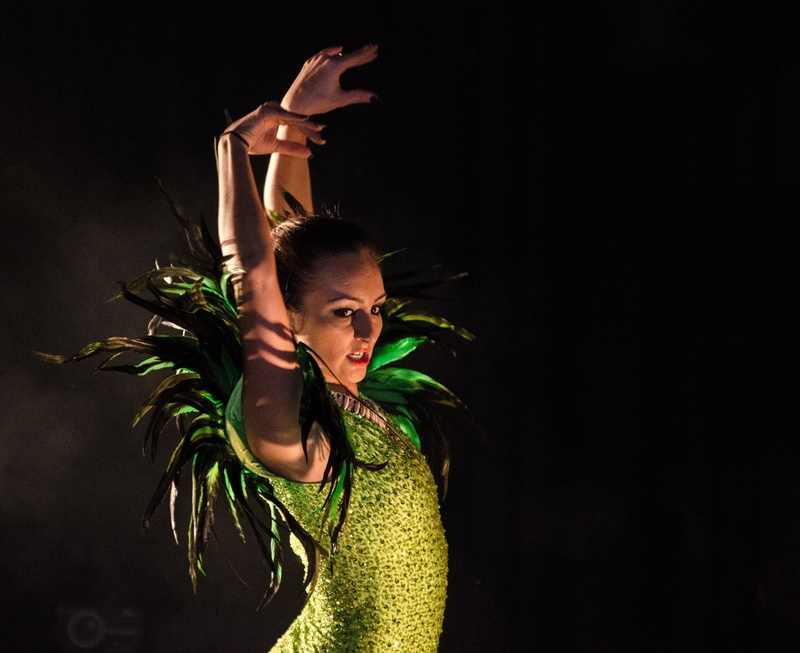 one person, model, wearing, portrait, lady, human arm, waist up, exotic, satin, fashion, hair, green, young women, burlesque, indoors, 4K, arms raised