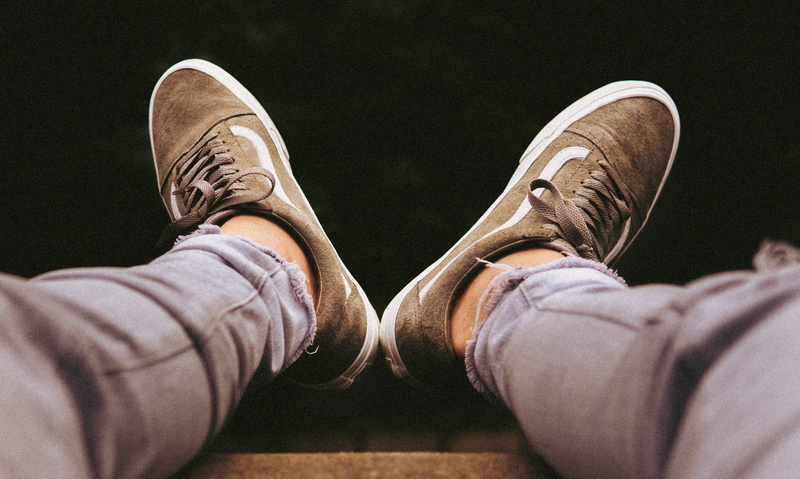 vans, pants, pair, fashion, brown, one person, human limb, riding boot, 4K, indoors, lifestyles, body part, shoe wear, limb, leisure activity, real people