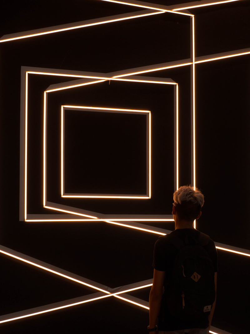 portrait, square, black, photography, person, rear view, 4K, standing, wearing, illuminated, wall, optical, abstract, child, waist up, males, top, room