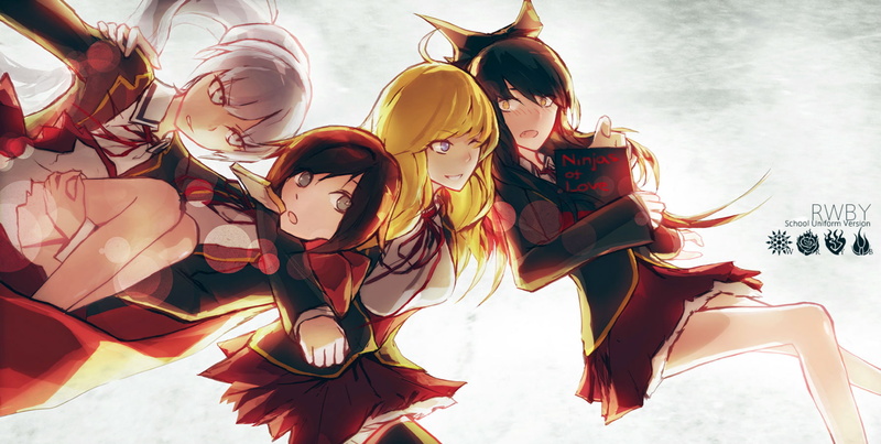 720P, blake, belladonna, long, ruby, rwby, rose, kirilenko, xiao, yang, lowlight, seifuku, schnee, weiss