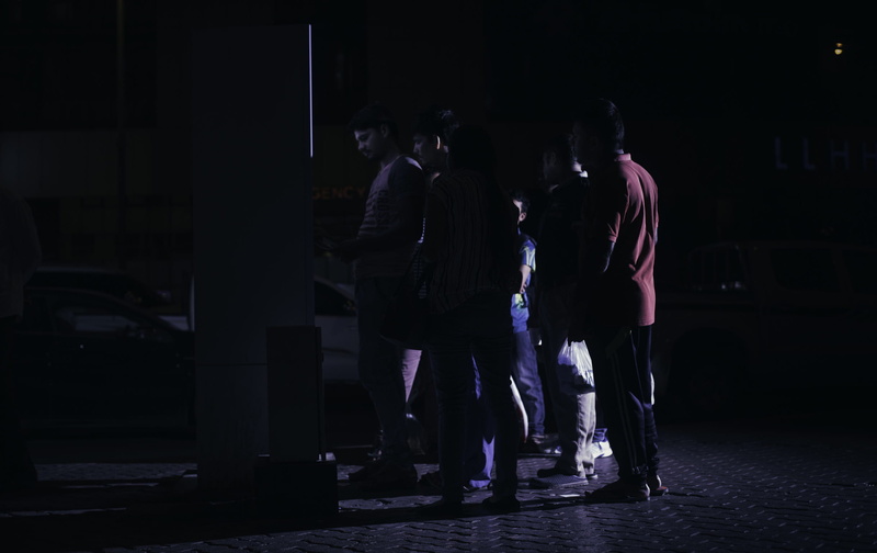people, transportation, real people, art, lifestyles, mode of transportation, full length, adult, women, streets, standing, lowlight, lowkey, group of people