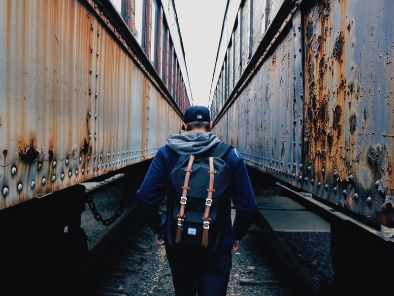 men, boy, man, millennials, full length, lifestyles, architecture, rust, outdoors, bridge - man made structure, built structure, people, day, real people