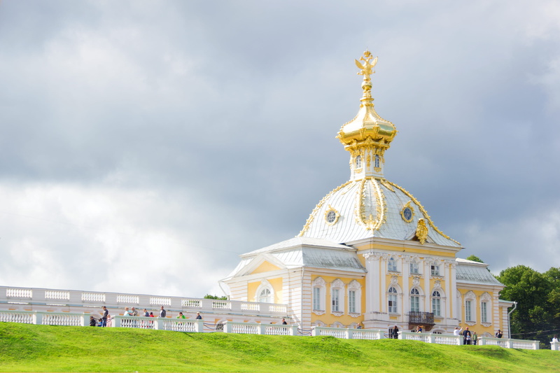 cloud - sky, petersburg, history, day, architecture, petrodvorets, saint, dome, building, st, russian, gold colored, built structure, summer, nature, golden