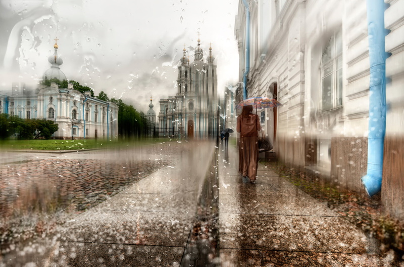 real people, 1080P, one person, young Adult, rain, men, water, walking, blurred Motion, city Life, adult, cold - Temperature, nature, street, girl, drops