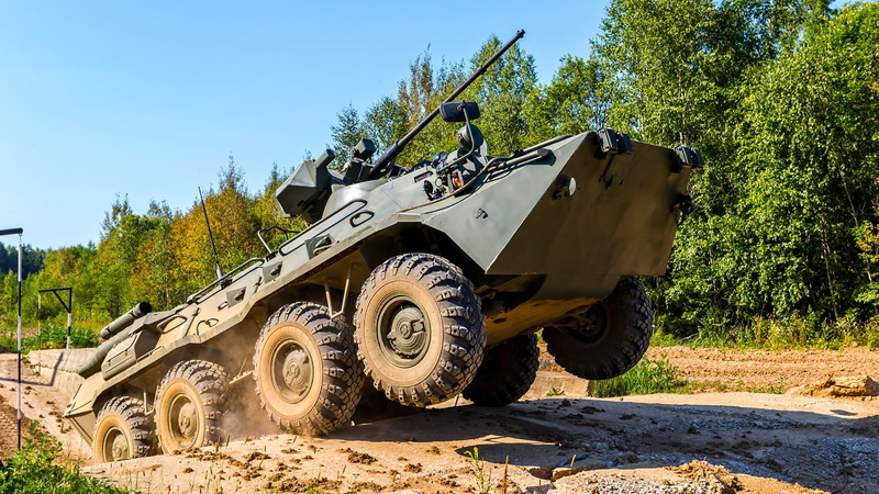 sunlight, field, wheel, sunny, nature, armored Tank, transportation, no people, Armor, motion, land, car, army, day, machinery, outdoors, THE BTR-82A, mode of transportation