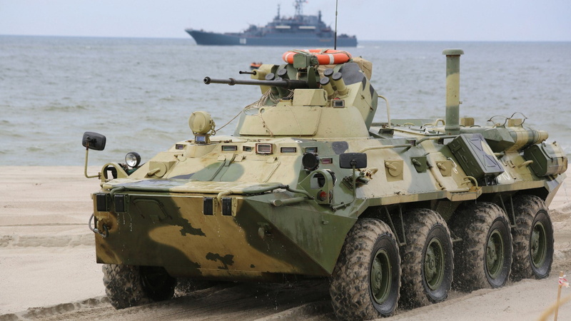military training, government, Baltic, Russia, BTR-82, Sea, 1080P, Army, transportation, outdoors, nature, nautical vessel, Navy, horizon over water, armed forces