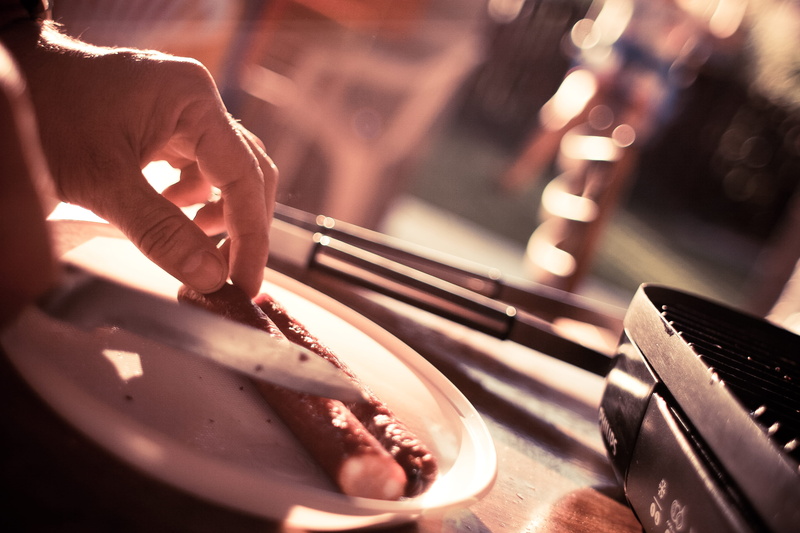 men, hand, indoors, kitchen utensil, Sausages, arts culture and entertainment, close-up, preparing, hungry, night, one Person, food and drink, meal, party