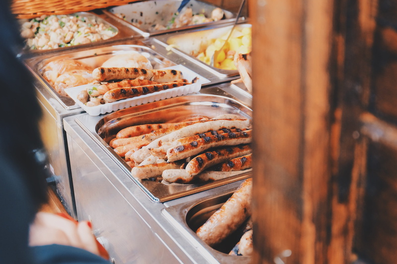 meal, human hand, human body part, party, food and drink, business, concession stand, prepared, freshness, catering, working, 4K, large group of objects