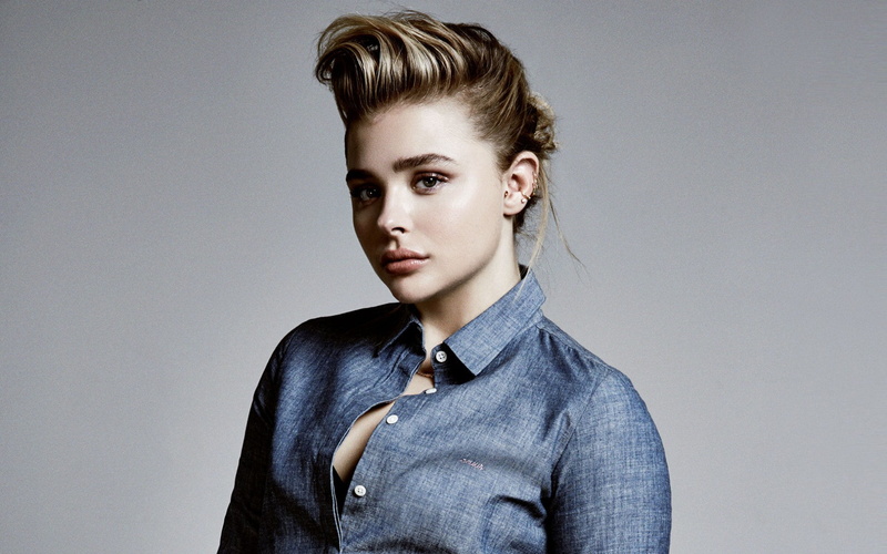 celebrities, copy space, fashion, gray, figaro, hollywood, portrait, teenager, teenage boys, chloe, studio shot, Chloe Grace Moretz, Female Celebrities