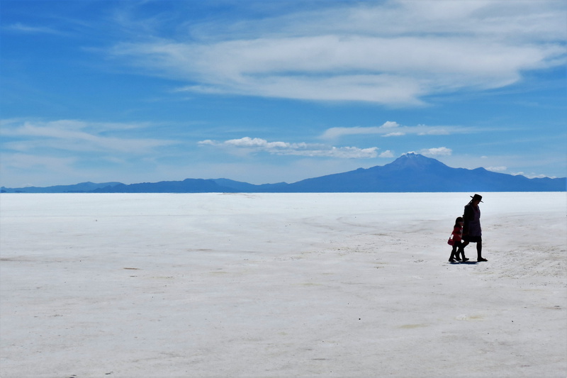 tranquility, walk, leisure activity, mountain range, salt flat, displacement, outdoors, scenics - nature, mountain, cloud - sky, non-urban scene, walking