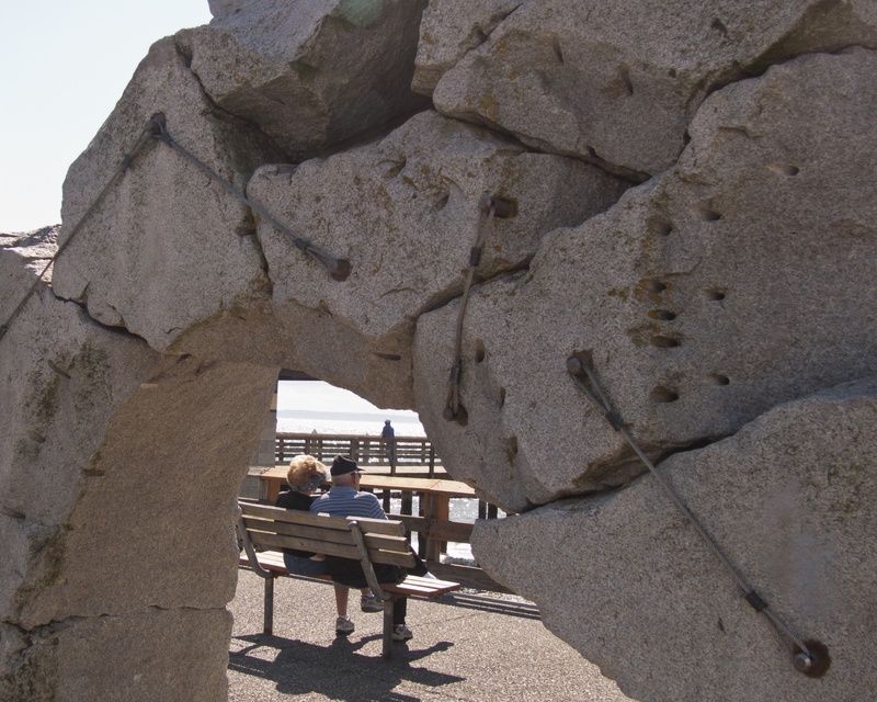 seniors, rock formation, wa, architecture, elderly, sunlight, rock - object, arch, sculpture, des moines, nature, couple, men, shadow, beach front, women