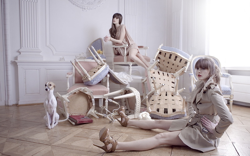 babe, 1080P, glamour, session, blonde, furniture, fantasy, models, photo
