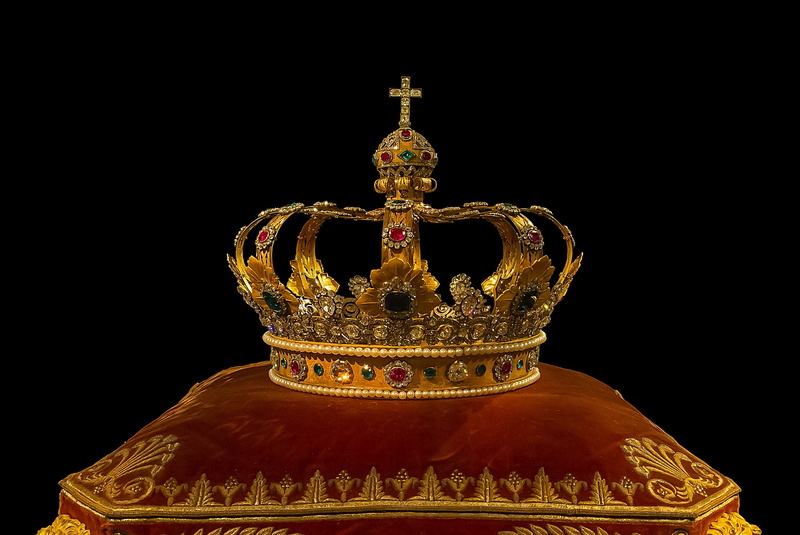 colored, crown, ornate, spirituality, art and craft, nobility, black background, no people, emblem, craft, belief, architecture, imperial, jewelry, power