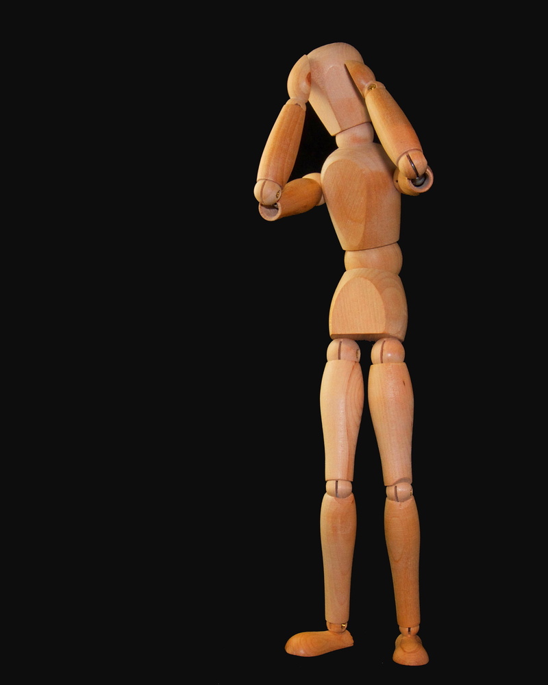 holzfigur, stand, beige, cut out, surface, indoors, representation, human representation, headaches, adult, people, wood - material, 1080P, human limb