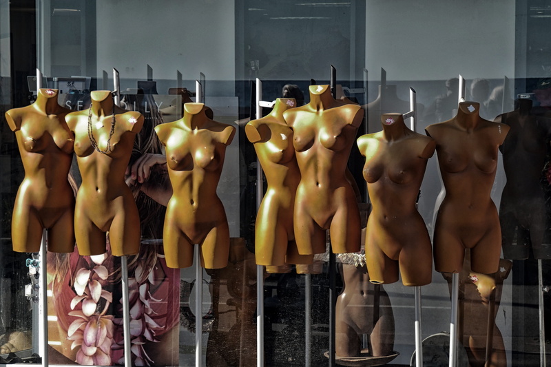 near, form, mannequin body, sale, for sale, choice, representation, retail display, clothing, brown, business, retail, consumerism, plastic, window display