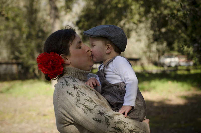 Mother, emotion, daughter, females, outdoors, Son, son, plant, care, positive emotion, family with one child, offspring, together, togetherness, kiss, Motherhood