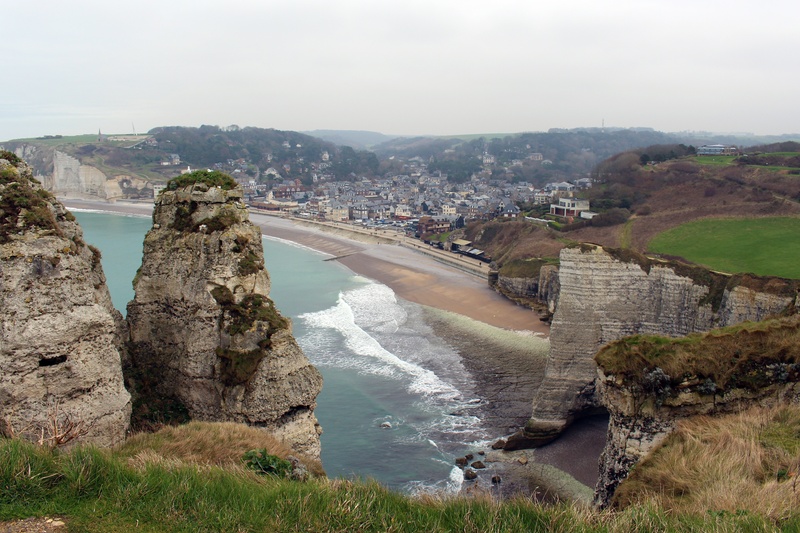 ocean, cliff, landing, no people, steep slope, hiking, etretat, storm, steilkueste, bridge - man made structure, lake, plant, natural spectacle, outlook