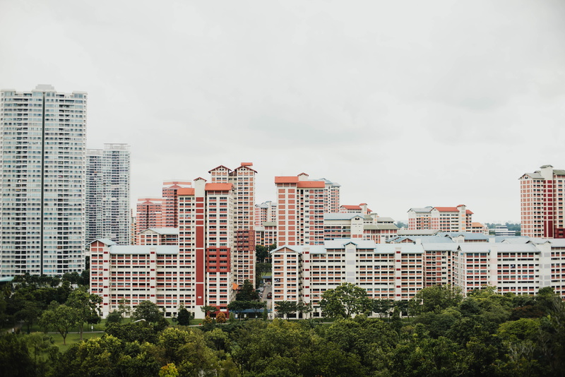 beside, modern, road, building, street, window, city, nature, outdoors, sky, aerial, 5K, apartment, shielding, office building exterior, skyscraper, residential district