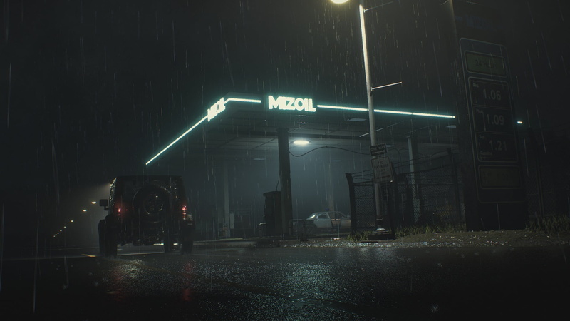 rain, RESIDENT, dressing, RESIDENT EVIL 2, Neon, night, RESIDENT EVIL, 1080P