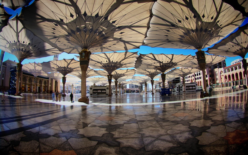 sunlight, building, flooring, rain, day, 2K, Saudi arabia, ceiling, reflection, Square, tiled floor, city, architecture, outdoors, nature, wet, travel