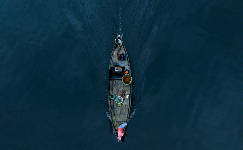 hd, Aerial, transportation, Others, View, recreational pursuit, lifestyles, nature, real people, People, mode of transportation, Asia, Fisherman, black